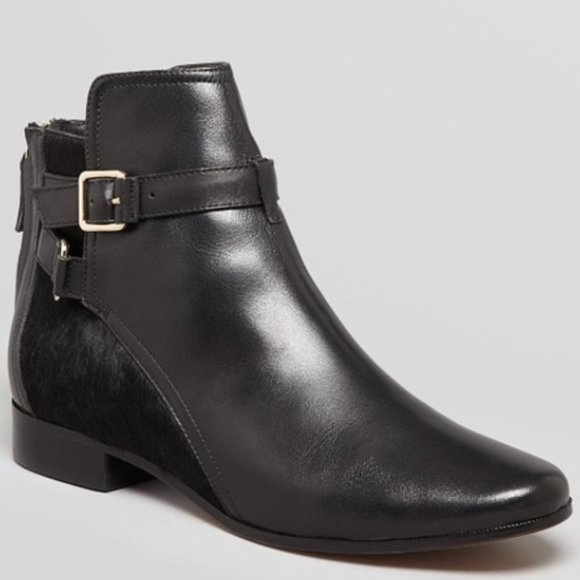 Diane Von Furstenberg Shoes - Diane Von Furstenberg Leather Calf Hair Booties